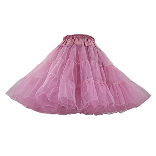 1950 Enagua de enagua para rockabilly, enagua corta de tul de los años 50, falda de ballet para boda, novia, graduación, noche, tutú, Rosa., L