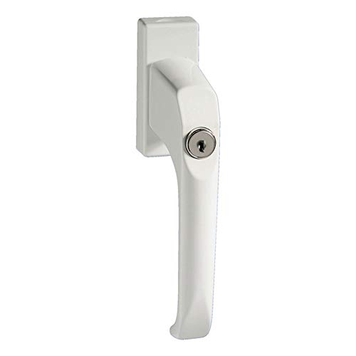 Preisvergleich Produktbild Würth Fenstergriff ZD 401, 0687770210, Hochwertiger Fenstergriff Pulverbeschichtet Verkehrsweiß RAL 9016, Vierfache oder Achtfache Rasterung, 90 Grad, abschließbar, Kindersicherung