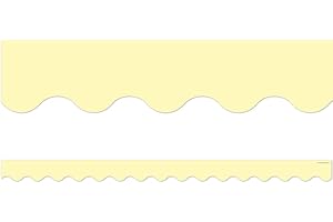 Vibrant Yellow Scalloped Bulletin Board Trim for Classrooms