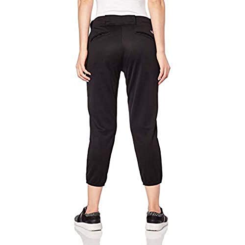Alleson Athletic Girls' X-Large (29-31" W) Athletic Fast Pitch Softball Belt Loop Pants, Black #TOP2