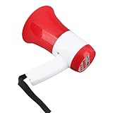 ERYUE Portable High Power 100W Megaphone for Large Gatherings with Long Battery Life for Public Speaking Red and White