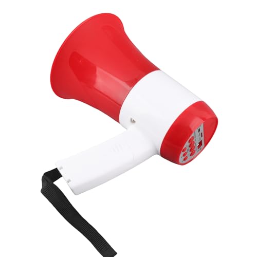 ERYUE Portable High Power 100W Megaphone for Large Gatherings with Long Battery Life for Public Speaking Red and White