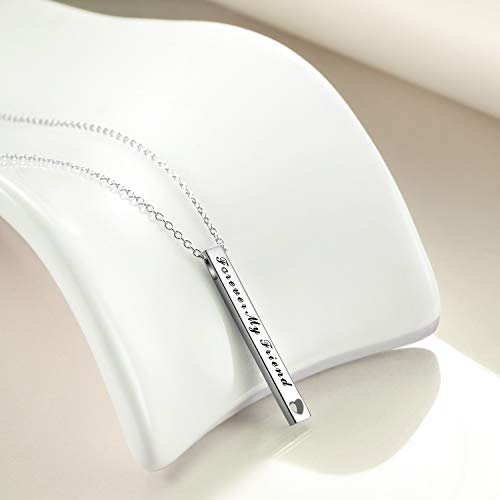Sterling Silver Bar Necklace - Inspirational Jewelry for Women: Birthday Gifts for Sister, Friends2
