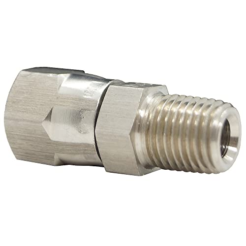 Image of RFS Stainless Steel Straight Tube Fitting, 1 /2 inch Female JIC Swivel x 1 /2 inch Male NPT Pipe