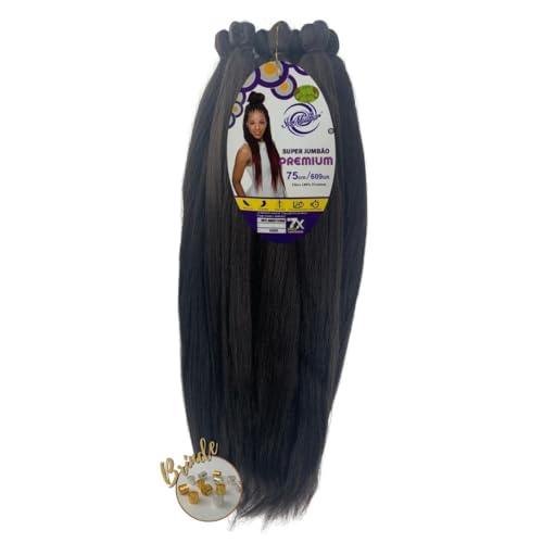 Super Jumbão Premium Ser Mulher Para Tranças e Penteados Box Braids Nagô 609 Gramas 75cm