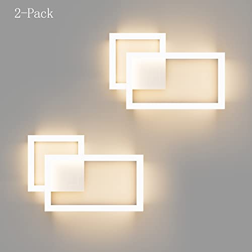 Ralbay Modern Led Wall Sconce Lighting Fixture 2-Pack Aluminum Up And Down 20W Led Modern Wall Sconce For Indoor Living Room Bedroom Hallway (Warm White Light, 3000K) #TOP1