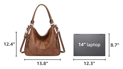 Bolso hombro para mujer grande de cuero PU suave miniatura 3
