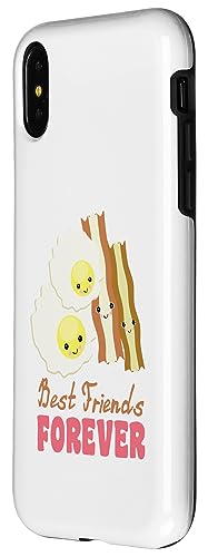 Image of iPhone X /XS Cute Kawaii Eggs and Bacon BFF Best Friends Forever Case