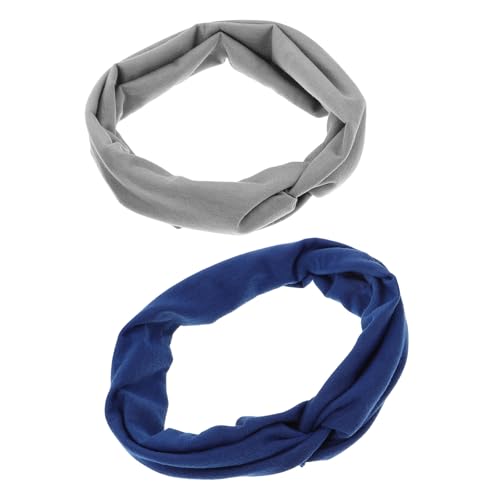 MUCKLILY 2 piezas Diademas Anchas Yoga con Nudo Elásticas y Antideslizantes Accesorios Boho para Mujer Cinta Pelo Deportiva para Entrenamiento y Uso Diario