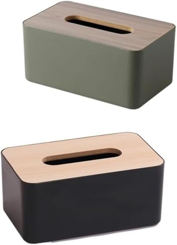 ティッシュ ウェットシートケース おしゃれ ティッシュボックス ペーパーディスペンサー 蓋付き ウェットティッシュケース キッチン 洗面所 リビング 木目 21*13cm 収納 ティッシュケース (L)