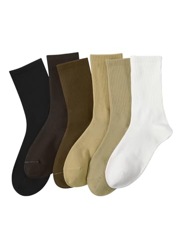 Image of HAVE A TREE 3-12 Pairs Womens Crew Lightweight Thin Calf Socks Size 6-11 | Lightweight thin crew calf socks for women, soft breathable comfort, perfect fit, durable everyday wear at great value.