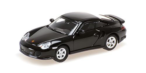 Minichamps 870068174 - Porsch. 911 Turbo Black 2000 - Escala 1/87 - Coche en Miniatura