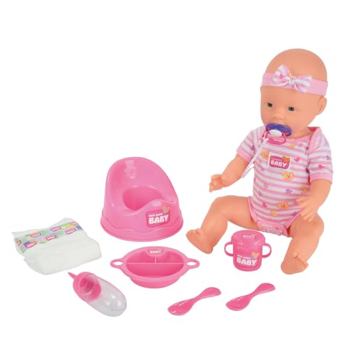 Simba - New Born Baby - Poupon Rose Boit Fait Pipi - 43cm - Nombreux Accessoires Inclus - 105039005