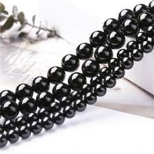 Black Onyx Natural Gemstone Beads Round Loose Strand 15-inch 8mm | by Byndgreenstore