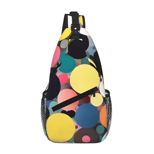 Peinture abstraite de cercles croisés en diagonale pour homme pochette voyage et quotidien