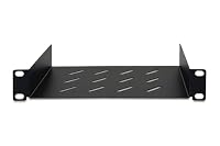 DIGITUS Fachboden - 1HE - 10-Zoll (254 mm) - Für Netzwerk-Schrank - 150 mm Tief - Perforiertes Stahl-Blech - Schwarz – Ansicht 2