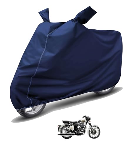 Image of Auto Hub Waterproof Bike Cover Compatible with RE Classic 350 Dustproof, UV Protection Two Wheeler Bike Classic 350 Cover - Blue