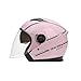 LIONCIANO Casco de Moto Jet Abierto, Casco de Patinete Eléctrico con Visera, Casco Moto de Scooter para Mujer Hombre Adultos(Rosado)