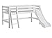 Produktbild Hoppekids PREMIUM Kiefer massiv inklusiv Lattenrost, schräg Leiter und Rutsche, Holz, Weiß, Single, 209 x 114 x 197 cm