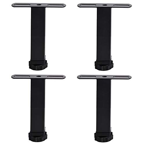 Furniture legs Tipo T Pies De Muebles De Metal × 4, Accesorios De Herraje De Marco De Cama con Patas De Cama De 50 Cm, Altura Ajustable 2cm, Capacidad De Carga 400kg LDFZ