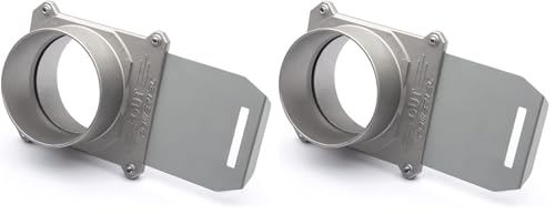 Image of POWERTEC 70326 Aluminum Blast Gate 4 Inch, w /Anti Clog and Air Leak Seal for Dust Collection (Pack of 2)