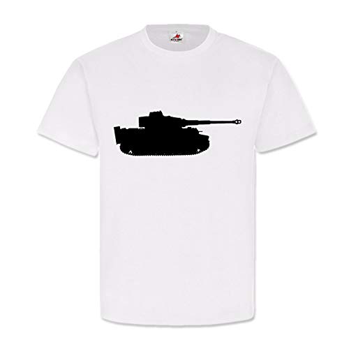 Panzer SdKfz 181 tank t-shirt militaire blanc grande taille XXL homme WW2
