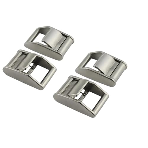 COSIBOA Fibbie scorrevoli in acciaio inossidabile 316 resistenti, fibbie regolabili a rilascio della cinghia con piastra del cambio antiscivolo, 2,5 cm (4)