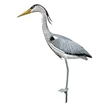 Witterungsbeständig Ubbink Tierfigur Reiher Fischreiher Gartenfigur Dekofigur Tier Figur Dekofigur Teichfigur Gartendeko Garten Teich Deko Dekoration 84 cm Polyethylen