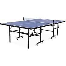 Ping Pong Table Professional Table Tennis Table, Standard Size, Foldable Ping Pong Tables, 10 Minute Quick Assembly Table Tennis Table Suitable for Indoor/Outdoor Easy to Move