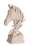 Yahu Lando Creative Art Retro Small Horse Head Ornament,Resin Statue Ornaments,Abstract Style Sculptures,Living Room Dining Desk Decorations,Bookshelf Decorative Objects,Office Decor(5.1'/Sandstone)