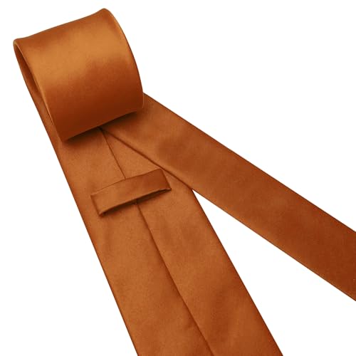 Image of JEMYGINS Solid Color Tie Mens Necktie for Business and Wedding