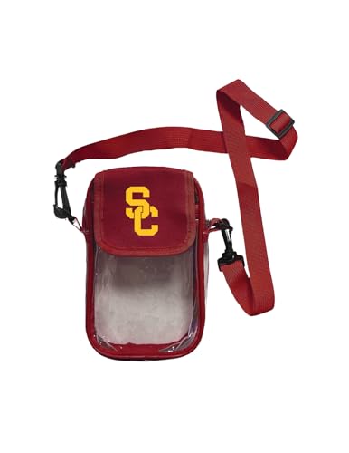 University of Southern California USC Mini Stadium Bag – Convenient & Compact Hands-Free 7.5 Inch Clear Crossbody Pouch for Valuables – For Games, Graduations, Concerts – NCAA Security Approved University of Southern California USC Mini Stadium Bag – Convenient & Compact Hands-Free 7.5 Inch Clear Crossbody Pouch for Valuables – For Games, Graduations, Concerts – NCAA Security Approved