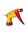 Industrial Rewind Trigger Sprayer 8pk, Yellow and Red Bottle Nozzle Spray Head - 28/400 Neck/Thread size