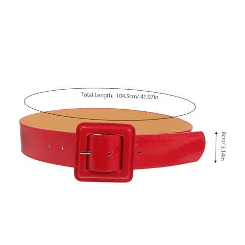 Vintage Wide PU Leather Waist Belt for Women Decorative Dress and Jeans Accessory Artificial Leather Stylish Western Design Adjustable Fashion Waistband2