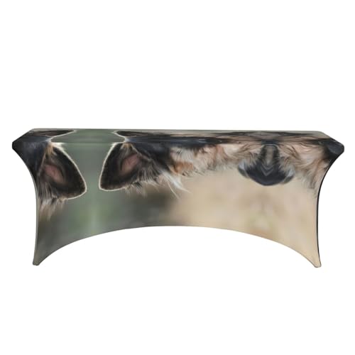 Nappe rectangulaire en élasthanne imprimé berger allemand
