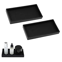 2x Silikon Tablett Schwarz - Stylische Ablage Für Bad & Kosmetik