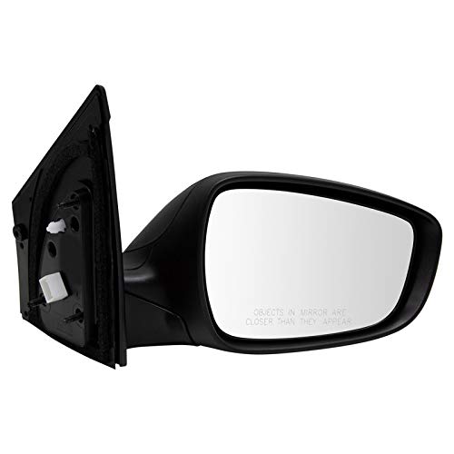 TRQ Passenger Side Power Heated Mirror Smooth Black Paint to Match Compatible with 2013-2017 Hyundai Elantra GT HY1321241 HY1321245
