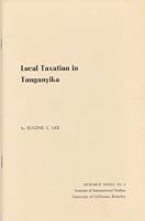 Local Taxation in Tanganyika. B006TL19FO Book Cover