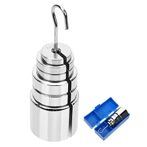 OUNONA 1 Set Metal Slot Code Dress Weights for Wind Teaser Electric Experiment Labs Slotted Weights Things Build Mass Weights Gazebo Drapery Hooks Slotted Mass with Hanger Silver Steel
