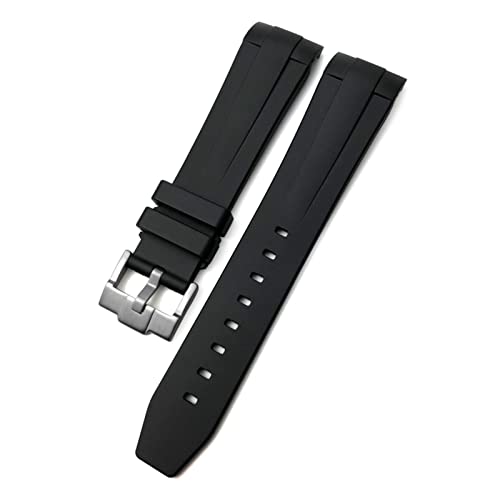 Bracelet montre silicone 21mm agate étanche pour Longines Conquest