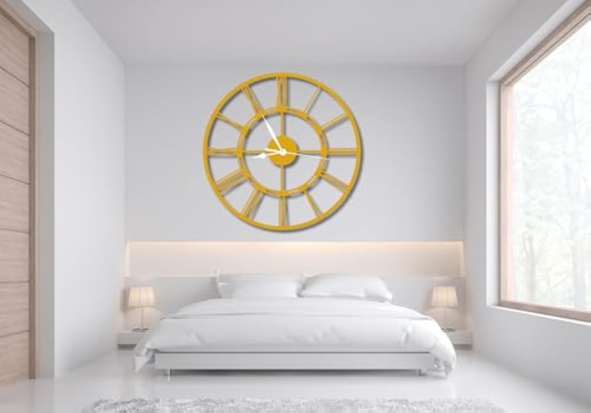 Stylish Metallic Wall Clock for Home and Office Decor