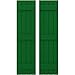 Ekena Millwork ARW401BB414X68HGH Americraft Four 3 Exterior Real Wood Joined Board-n-Batten Shutters (Per Pair), 14"W x 68"H, Viridian Green