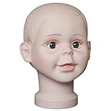 Generic PVC 子供ヘッドマネキンモデル帽子メガネスカーフキャップディスプレイスタンド, S