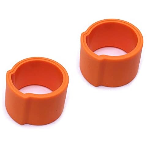 Jiayouy Durable Rubber Saxophone Mouthpiece Ligature Orange 2pcs Cover
