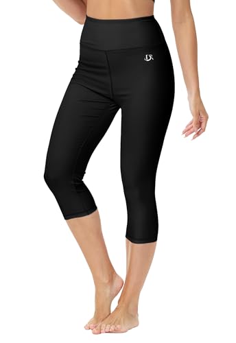 Deerose Swim Pants for Women Swim Capris High Waisted Sun Protection UPF 50+ Long Swimming Leggings Shorts4