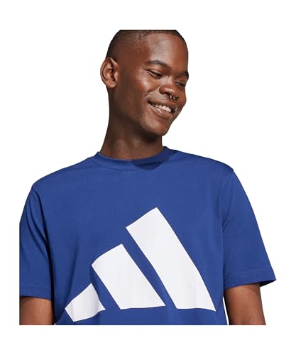 adidas Men's Essentials Big Logo Single Jersey Tee, Dark Blue/White, M – Ansicht 3