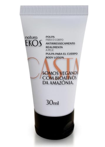 Natura Ekos Castanha Loção Corporal Vegana, com Bioativos da Amazônia, Antirressecamento, 30ml