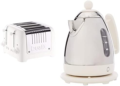 Dualit 2 Slice Lite Toaster | 1.1kW Toasts 60 Slices an Hour | Polished with High Gloss Grey Trim | Bagel & Defrost Settings | 36 mm Wide Slots | 26204