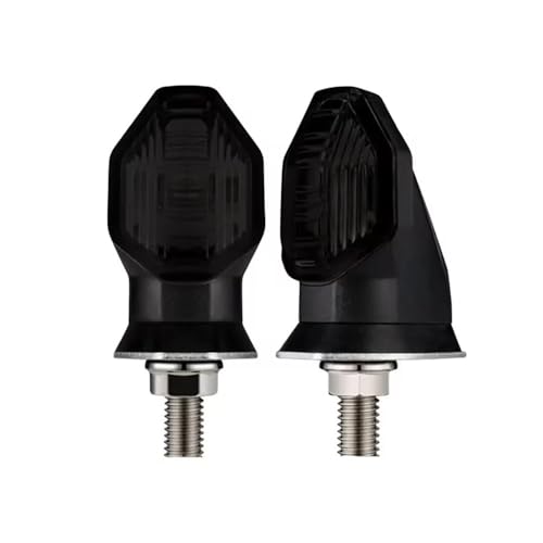 Clignotant moto 12V universel ambre avec ampoule flèche 8mm noir 2pcs