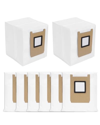 ZaKaBox Lot de 8 sacs à poussière pour aspirateur robot Eufy E25 E28 Omni, sacs d'aspirateur de rechange 3 L pour Eufy